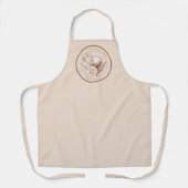 Boho Watercolor Wildflowers Floral Arranger エプロン (正面)