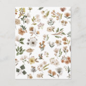 Boho Waterorフローラベビーシャワーバンプゲーム エンクロージャーカード (裏面)