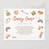 Boho Waterorベビーシャワーバンプゲーム囲い車 エンクロージャーカード (正面)