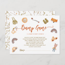 Boho Waterorベビーシャワーバンプゲーム囲い車 エンクロージャーカード