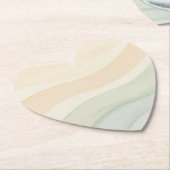 Boho Waves Design ペーパーコースター (アングル)