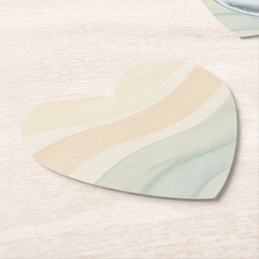 Boho Waves Design ペーパーコースター (アングル)