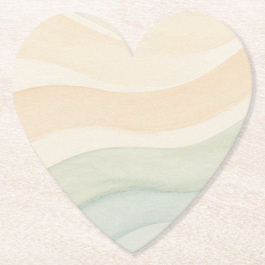 Boho Waves Design ペーパーコースター (正面)