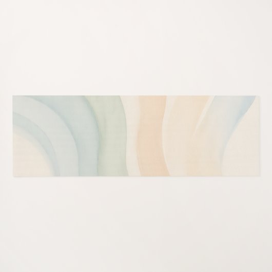 Boho Waves Mindful Calming Minimalist ヨガマット (裏面(横))