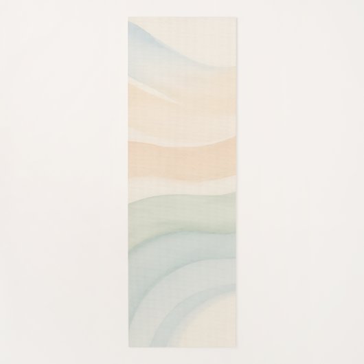 Boho Waves Mindful Calming Minimalist ヨガマット (正面)