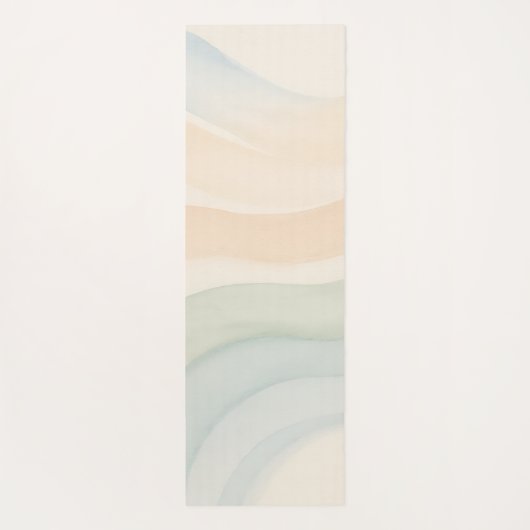 Boho Waves Mindful Calming Minimalist ヨガマット (裏面)