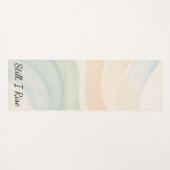 Boho Waves Mindful Calming Minimalist Quote ヨガマット (正面(横))