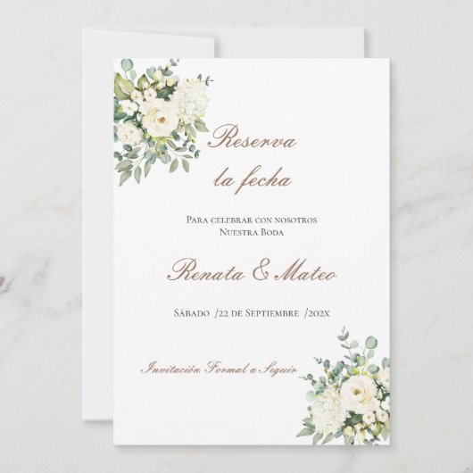 Boho Wedding日付を保存 (正面)