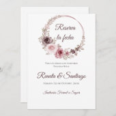 Boho Wedding日付を保存 (正面/裏面)