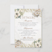 Boho Wedding Details in Spanish サンキューカード (正面)