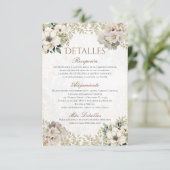 Boho Wedding Details in Spanish サンキューカード (スタンド正面)