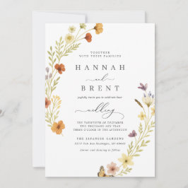 Boho Wedding Floral Invitation 招待状