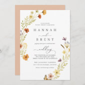 Boho Wedding Floral Invitation 招待状 (正面/裏面)