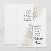 boho wedding invitation 招待状 (正面/裏面)