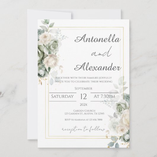 Boho Wedding Invitation 招待状 (正面)