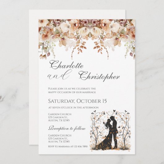 Boho Wedding Invitation 招待状 (正面/裏面)