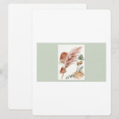 Boho Wedding Invitation | Terracotta Pampas Grass  (正面/裏面)