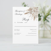 Boho Wedding RSVP card (スタンド正面)