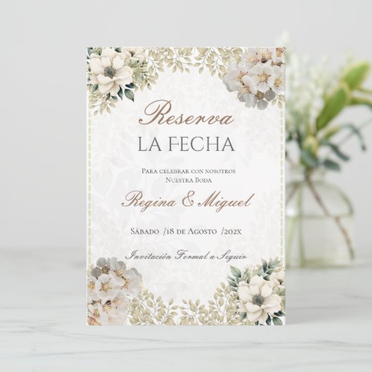 Boho Wedding Save the Date (スタンド正面)