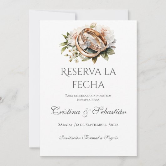 Boho Wedding Save the Date (正面)