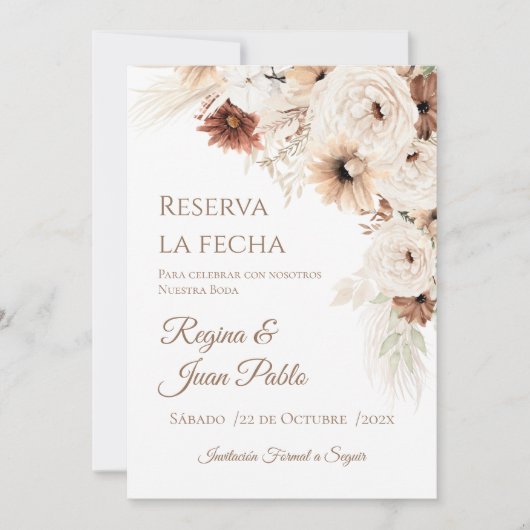 Boho Wedding Save the Date (正面)