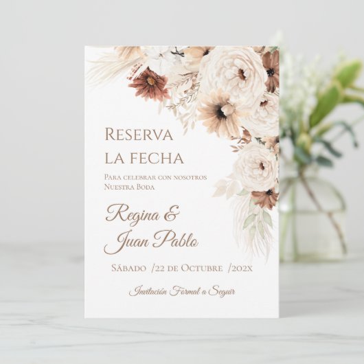 Boho Wedding Save the Date (スタンド正面)