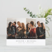 Boho Wedding Thank You Photo Collage Card サンキューカード (スタンド正面)