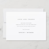 Boho Wedding Thank You Photo Collage Card サンキューカード (裏面)