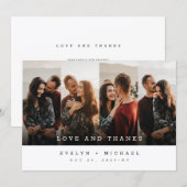 Boho Wedding Thank You Photo Collage Card サンキューカード (正面/裏面)