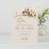 Boho Wedding with Rings 招待状 (スタンド正面)