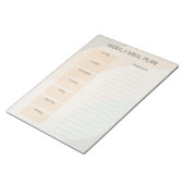 Boho Weekly Meal Planメモ帳 ノートパッド (アングル)