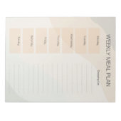 Boho Weekly Meal Planメモ帳 ノートパッド (正面)