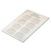 Boho Weekly Meal Planメモ帳 ノートパッド (アングル)