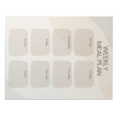 Boho Weekly Meal Planメモ帳 ノートパッド (正面)