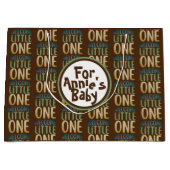 Boho "Welcome Little One"赤ちゃんシャワー ラージペーパーバッグ (正面)