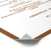 Boho Westernの結婚バーメニュー、ドリンク結婚ズ ポスター (角)