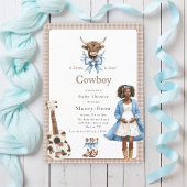 Boho Western Baby Shower Qr code invite  招待状