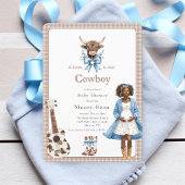 Boho Western Baby Shower Qr code invite  招待状