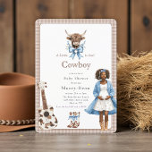 Boho Western Baby Shower Qr code invite  招待状