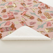 Boho Western Cowgirl Boots シェルパブランケット (3/4)