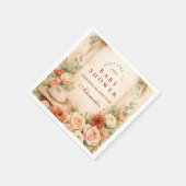 Boho Western Floral Baby Shower スタンダードカクテルナプキン (角)