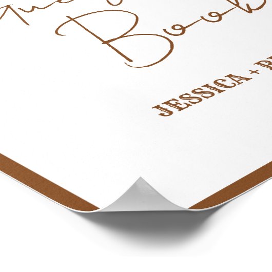 Boho Western Please署名Our Guest Book Sign ポスター (角)