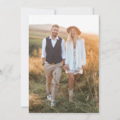 Boho Western Ranch Photo Wedding Save the Date 招待状 (裏面)