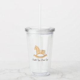 Boho Western Rocking Horse Acrylic Tumbler Favor アクリルタンブラー