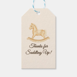 Boho Western Rocking Horse Baby Shower ギフトタグ