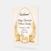 Boho Western Rocking Horse Baby Shower Welcome アクリルサイン (傾斜)