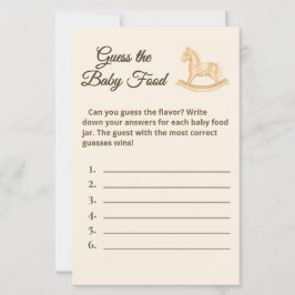 Boho Western Rocking Horse Guess The Food Game