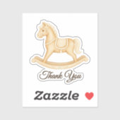 Boho Western Rocking Horse Vinyl Decal Sticker シール (シート)