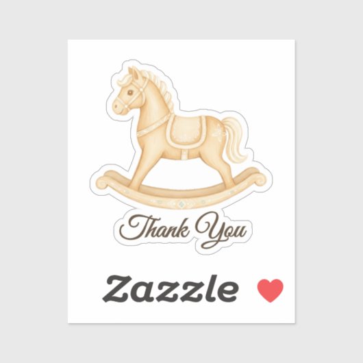 Boho Western Rocking Horse Vinyl Decal Sticker シール (シート)
