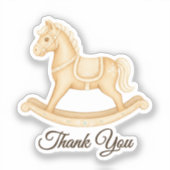 Boho Western Rocking Horse Vinyl Decal Sticker シール (正面)